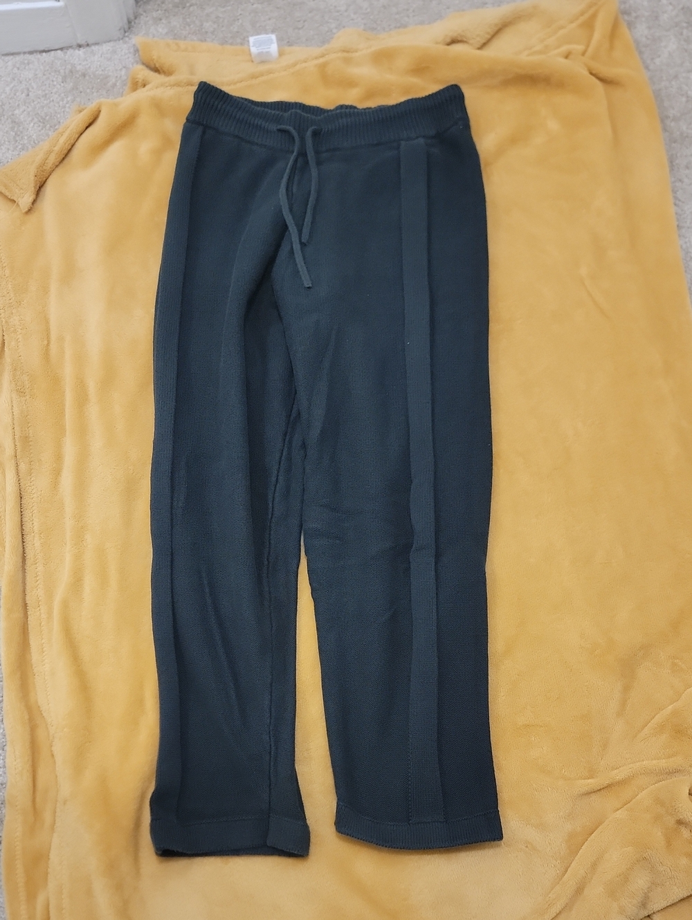 Zara Black Knit Drawstring Joggers